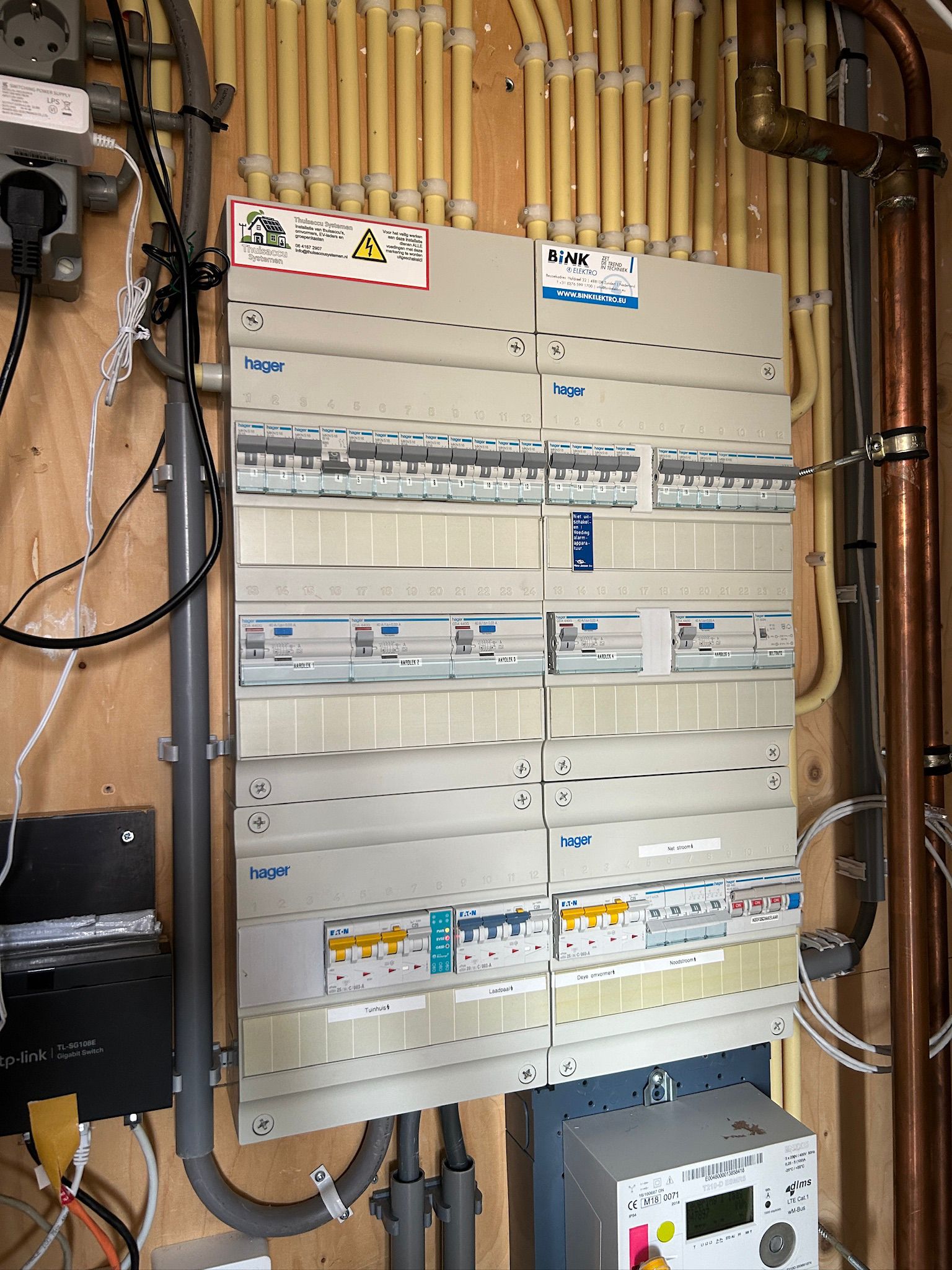 Thuisaccu aansluiting groepenkast bij installatie in Steenbergen en West-Brabant
